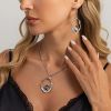White K Necklace + Earrings Set