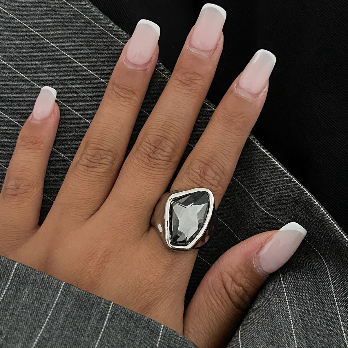 02 White K Ring