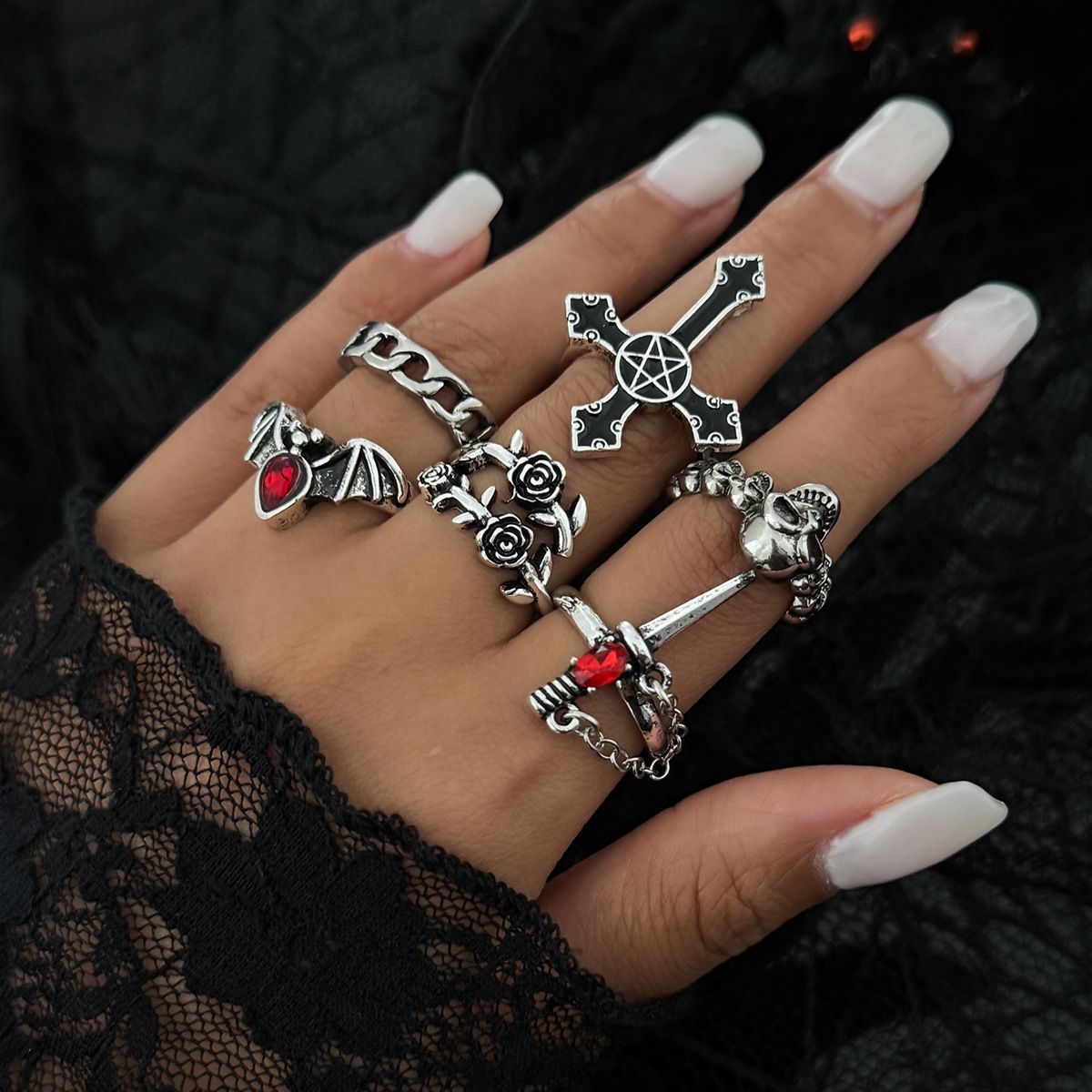 03 Antique Silver 6-Piece Set