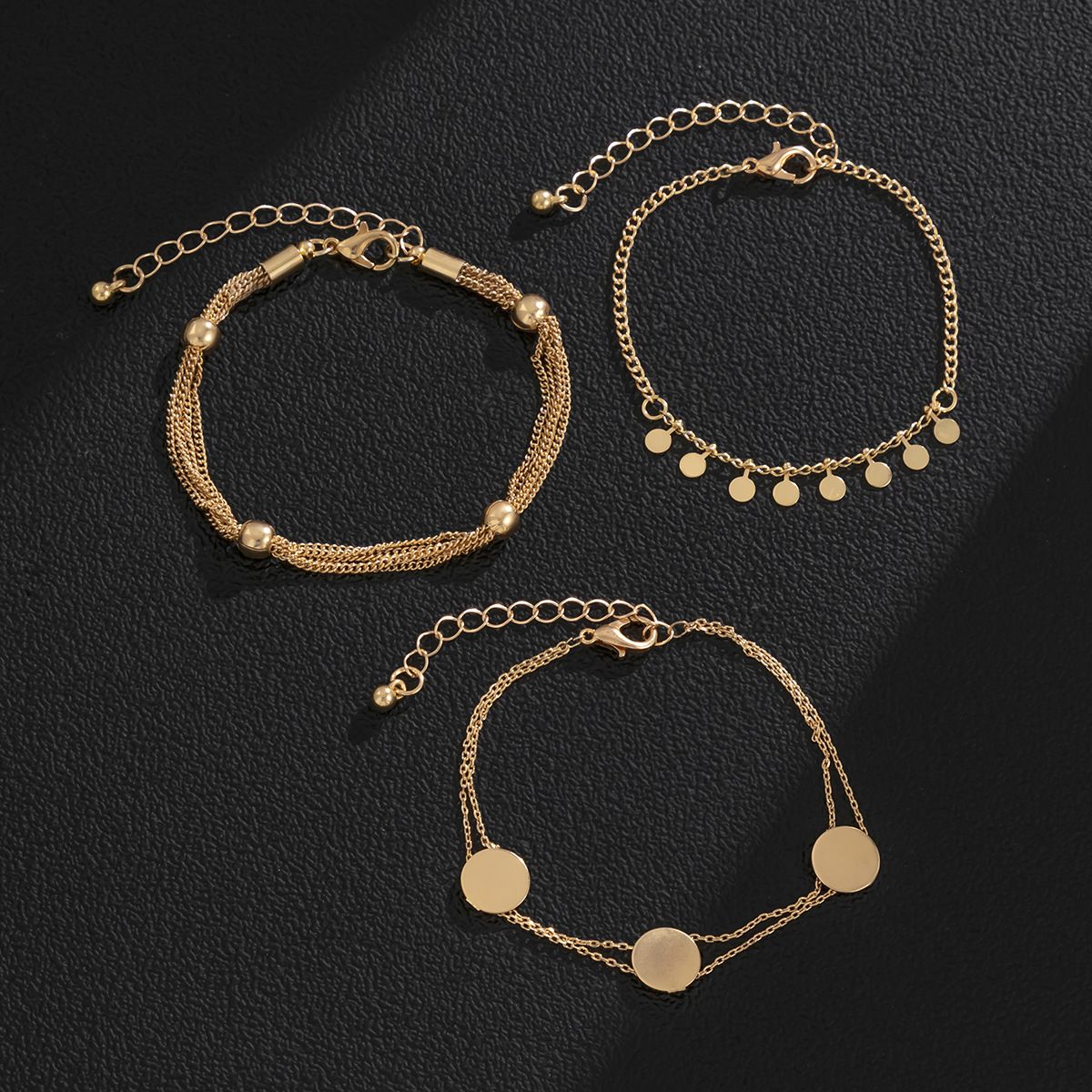 Retro Beaded Multi-Strand Chain Bracelet Set - Yunhai Jewelry