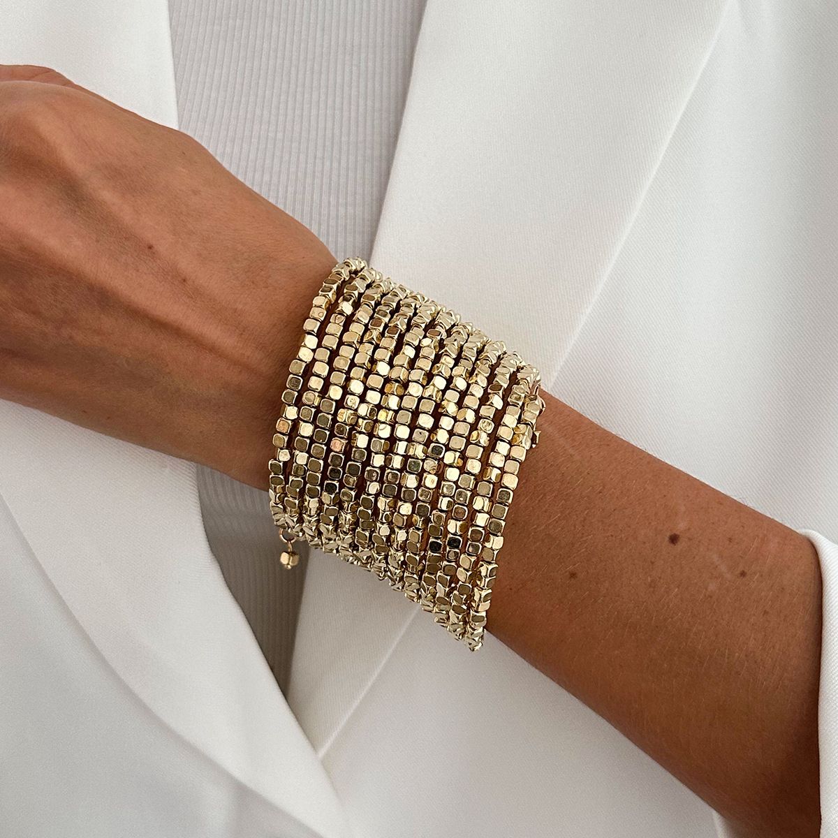 Multi-Layered Geometric Cube Bracelet - Yunhai Jewelry