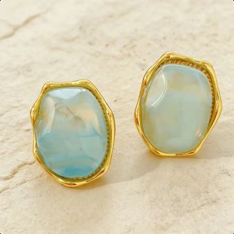 01 Gold + Blue Earrings