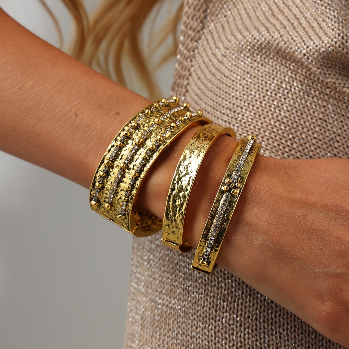 01 Ancient Gold 3-Piece Bracelet