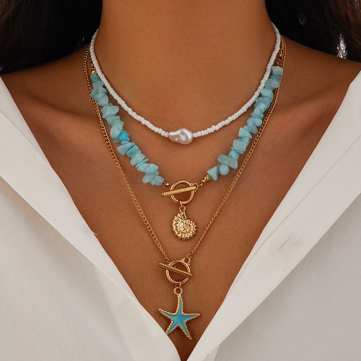Baroque-Style Multi-Layer Pearl Necklace - Yunhai Jewelry