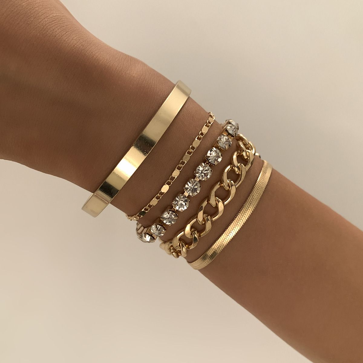 Retro Multi-Element Crystal Bracelet Set - Yunhai Jewelry