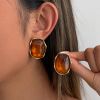01 Gold + Light Brown Earrings