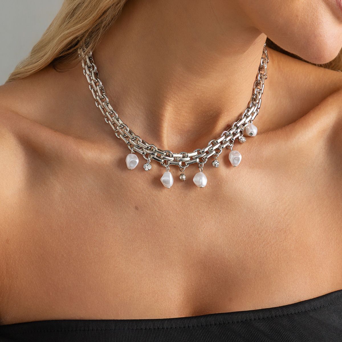 03 White K Necklace