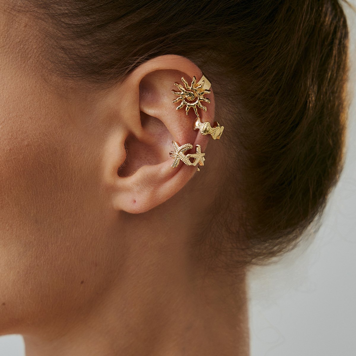 Golden Ear Clip Set