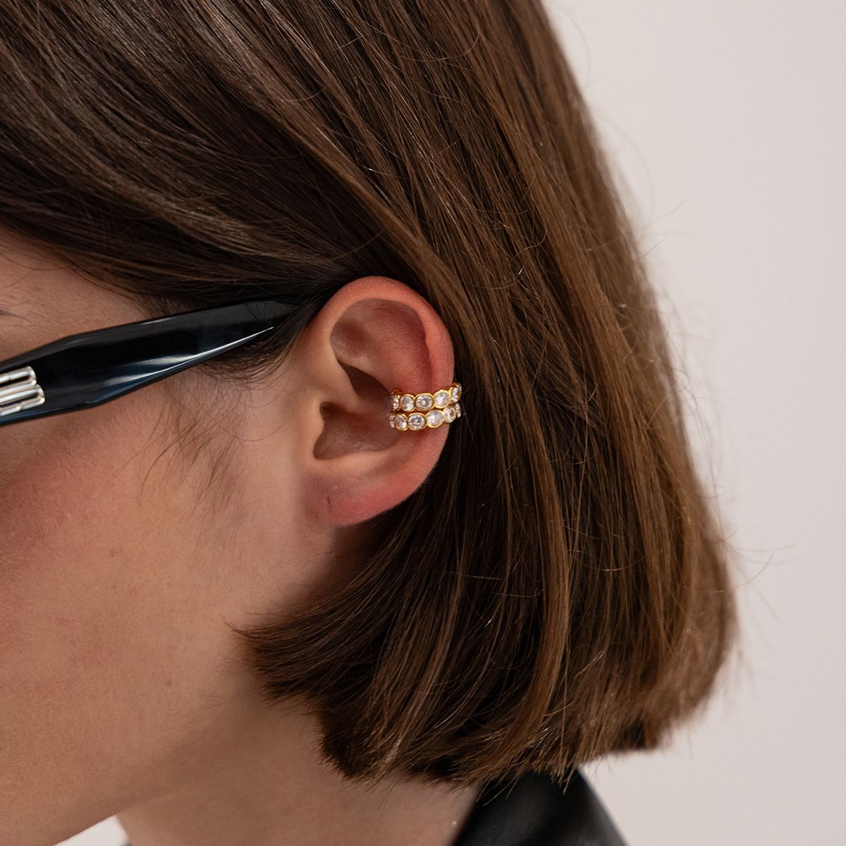 Studded Stainless Steel Ear Cuff for Fashion Girls - Yunhai Jewelry