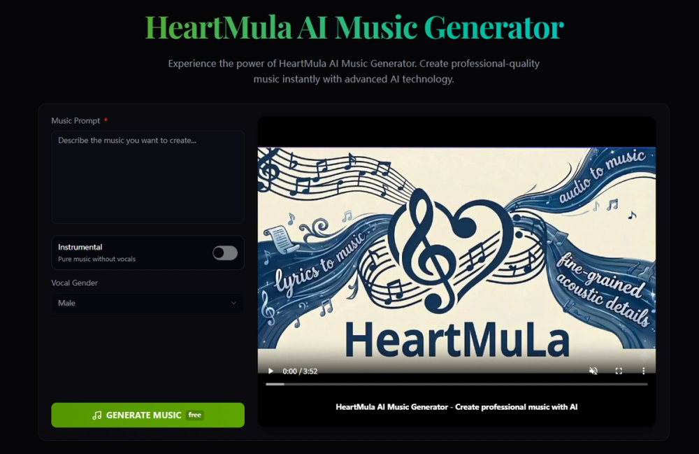 image of HeartMula AI Music Generator