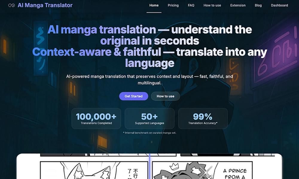 image of AI Manga Translator