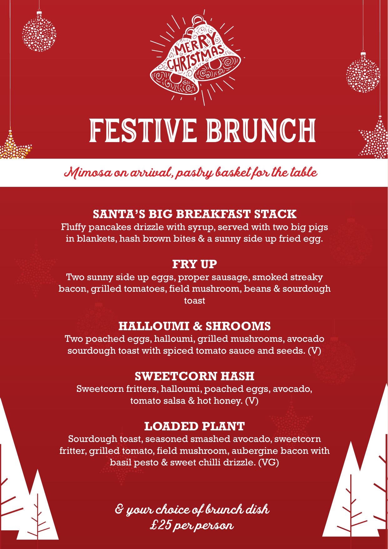 Festive menu