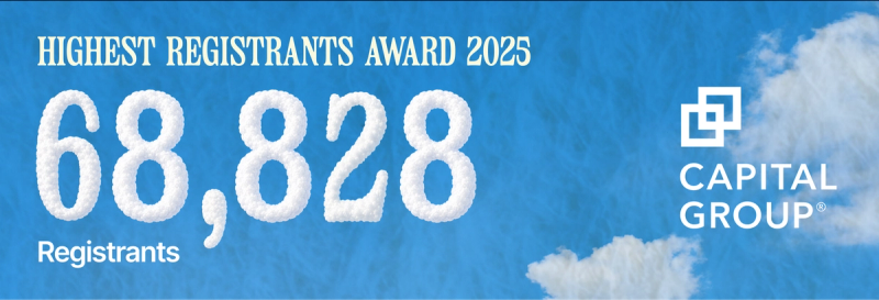 Capital Group's 2026 Outlook webinar drew the most registrants, 68,828.