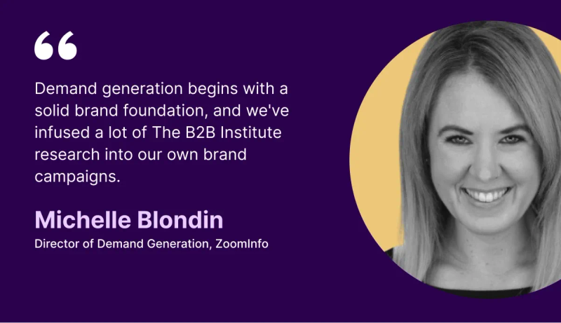 How demand generation builds brand foundation -Michelle Blondin, Zoominfo