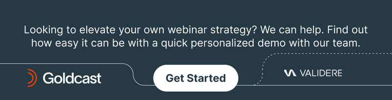 elevate your webinar strategy with Goldcast 