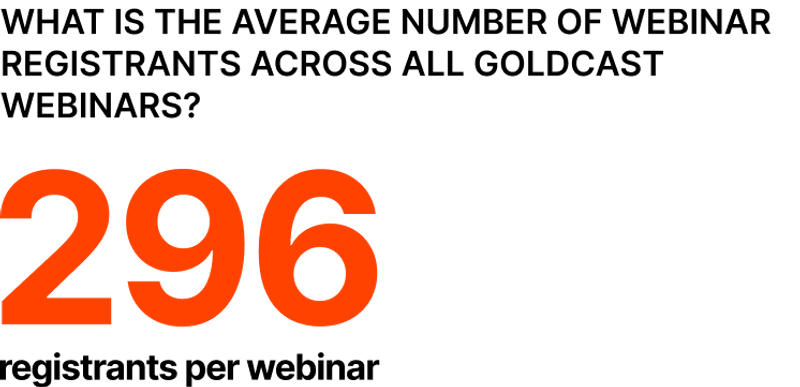 What is the average number of webinar registrants?