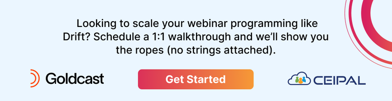 scale webinar programming with Goldcast 