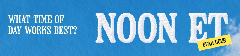 Noon ET is the peak hour, hosting about 16% of all webinars.