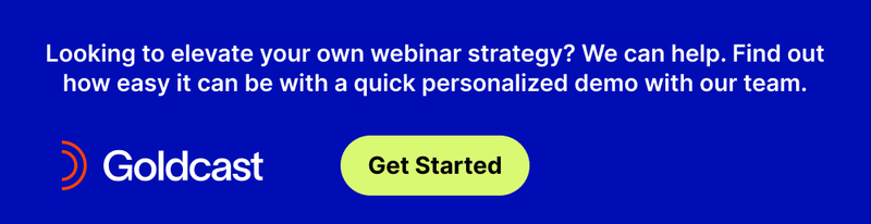 Goldcast B2B events and webinar platform 