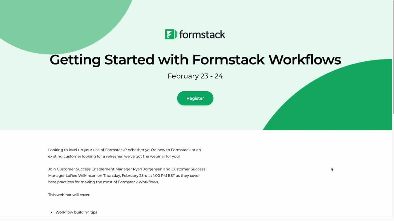 Getting started with Formstack