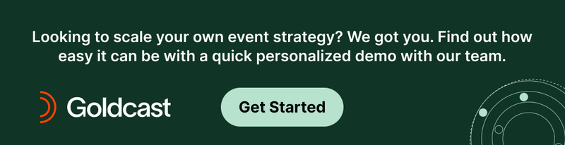 scale your event strategy with the B2B digital events platform Goldcast 