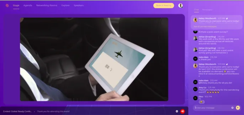 Goldcast virtual event platform example 