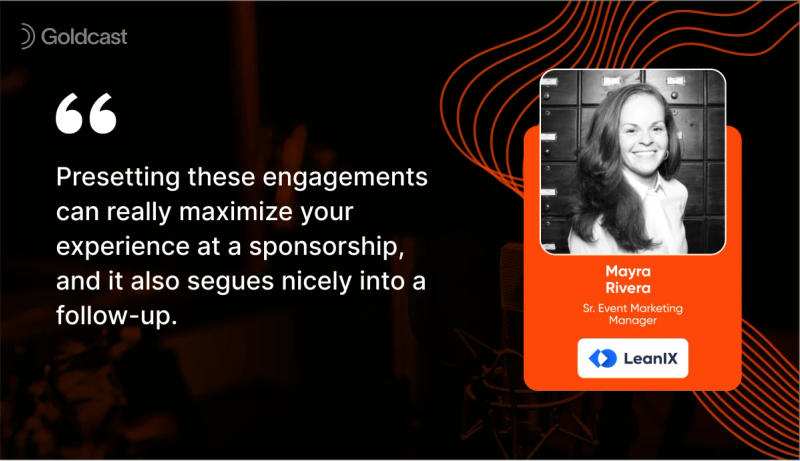 How prestting the engagements maximize sponsorship - Myra Rivera, LeanIX