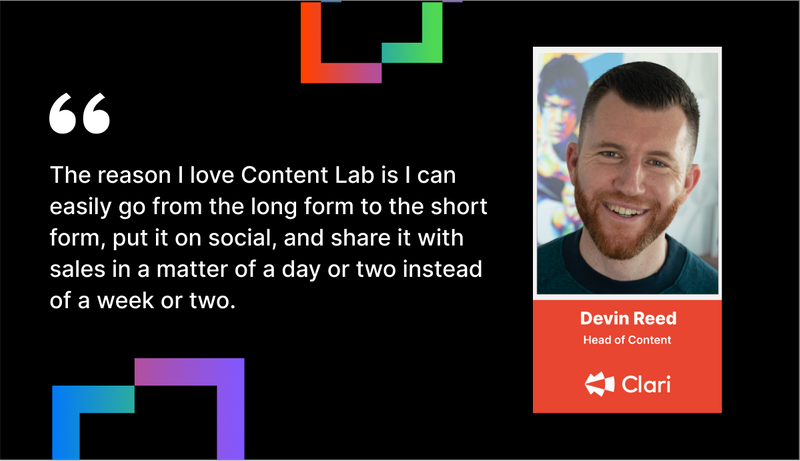How Devin Reed repurposes event content with Goldcast's Content Lab 
