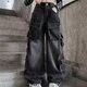 Washed Black Cargo Jeans