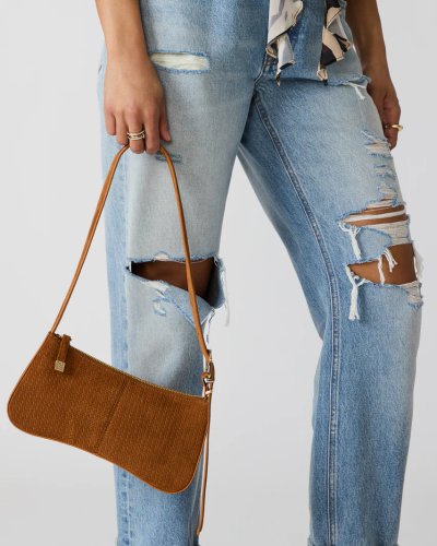 Tan Suede Shoulder Bag