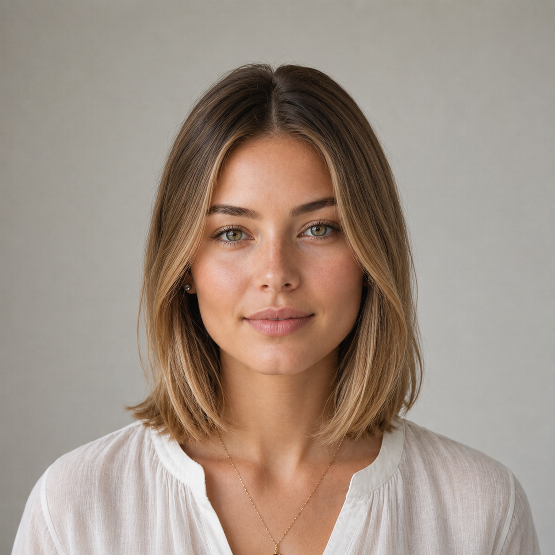 Sleek Center-Part Lob — hairstyle for square face