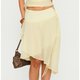 Pale Yellow Asymmetric Wrap Skirt