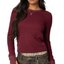 Burgundy Fitted Long-Sleeve Tee