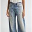 Light-Wash Wide-Leg Jeans