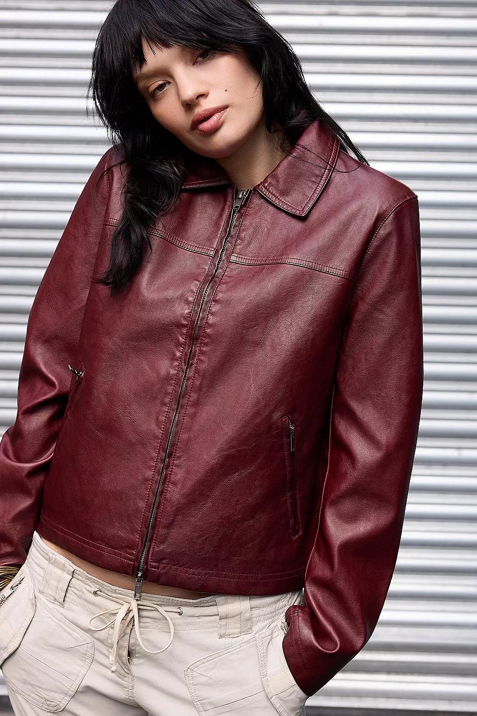 Burgundy Leather Jacket