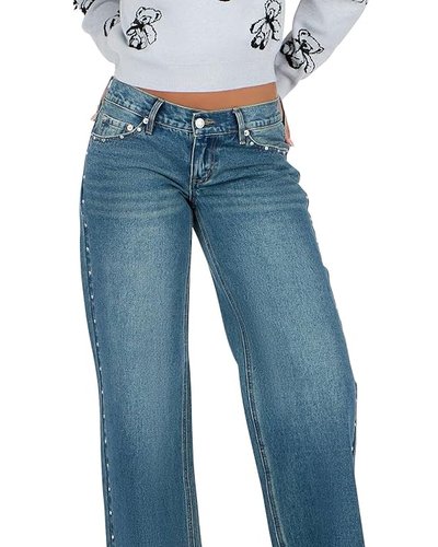 Studded Straight Jeans