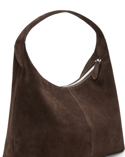 Brown Suede Hobo Bag