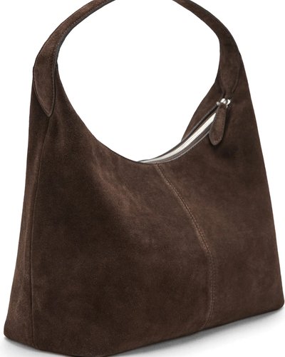 Brown Suede Hobo Bag