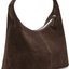 Brown Suede Hobo Bag