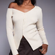Cream Off-Shoulder Cardigan