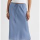 Blue Polka Dot Midi Skirt