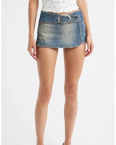 Jeans-Minirock mit Metallschnalle