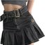 Black Pleated Mini Skirt