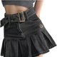 Black Pleated Mini Skirt