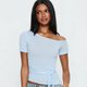 Hellblaues asymmetrisches Wickel-Top