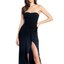 Black Strapless High-Slit Maxi Dress