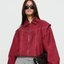 Red Leather Bomber Jacket