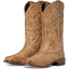 Tan Embroidered Western Boots