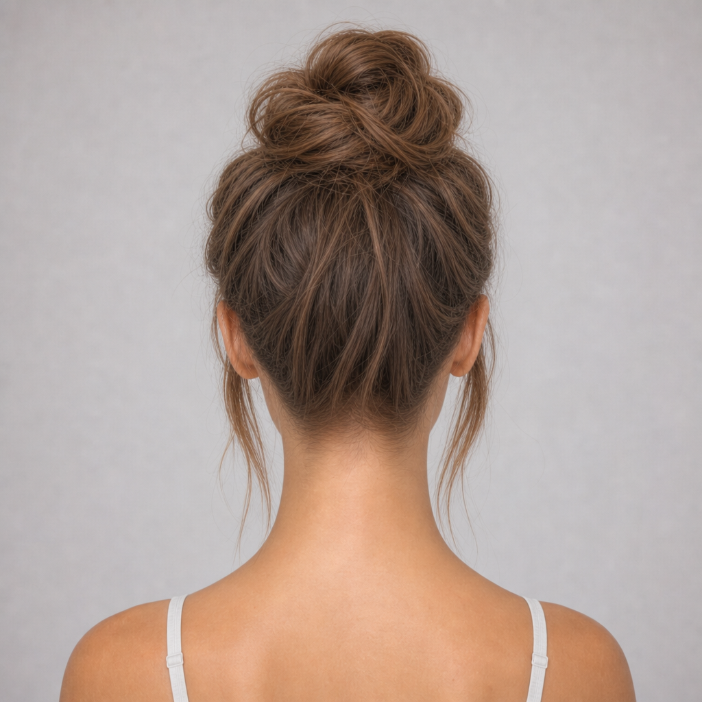 Textured Top Knot angle 2