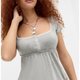 Graues Babydoll-Top